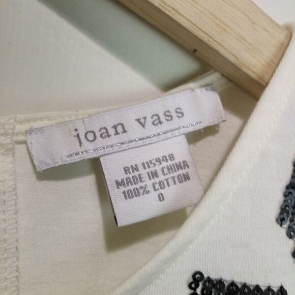 Joan Vass Sequined Sleeveless Shell - Picture 5 of 7